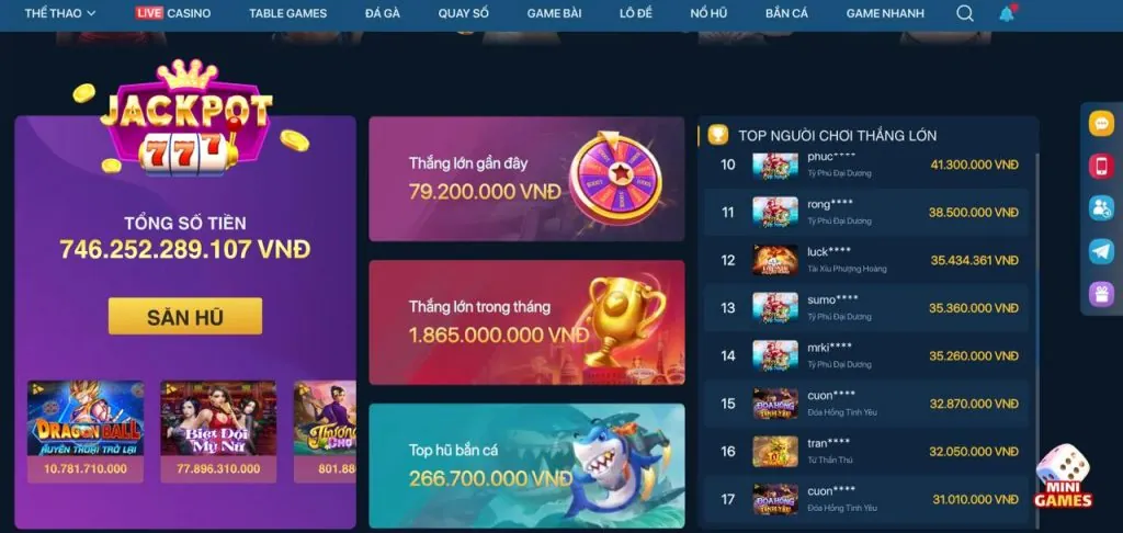 Thưởng nạp tiền hàng ngày 01win55